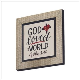 Resim Yuhanna 3:16 Baskılı Mdf Magnet 7x7 431 