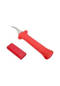 Resim Padalink Elektrik Kablo Soyucu Bıçağı - Yüksek Karbon Çelik Uç, Plastik Islak Tutamak Ve Kılıfıyla Kaliteli Kesim - 33hs Modeli 