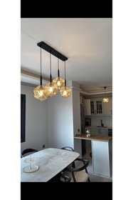 Resim Beyaz Aydınlatma Yemek masası üstü modeli 