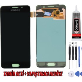 Resim Genos Samsung A3 2016 A310 Lcd Ekran Oled Siyah Montaj Kiti Hediye 