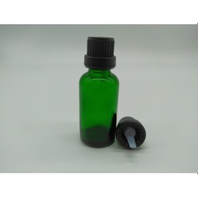 Resim 30Ml Cam Yeşil Şişe İçten Damlatma Kapaklı (10 Adet) 
