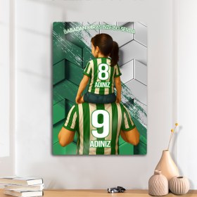 Resim Konyaspor Bursaspor Baba Kız Çocuk - Kişiselleştirilebilir Metal Tablo - L (30x40) / 1.50 mm / Çift Taraflı Tablo Bant 
