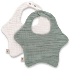 Resim lalin Bebek Önlüğü 8 Katlı Yıldız Desen 2'li Set 