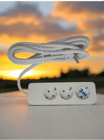 Resim Asyagrup Seldur Üçlü Çocuk Korumalı Grup Priz 3 Metre Kablolu 