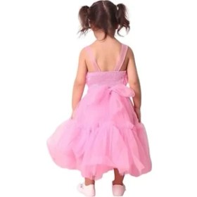Resim Ahsenim Bebe Göğüs Fırfırlı Kız Çocuk Abiye Elbise 5-10 Yaş 