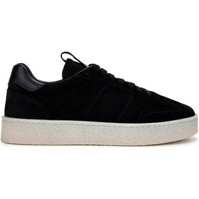 Resim Tamer Tanca Erkek Hakiki Deri Siyah Süet Sneakers & Spor Ayakkabı 1111 4411 Erk Ayk Y25 Sıyah Suet Siyah 