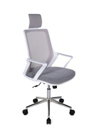 Resim Ofisbazaar Alf Beyaz Fileli Yönetici Koltuğu Ergonomik Başlıklı Ofis Koltuğu Gri Gri 
