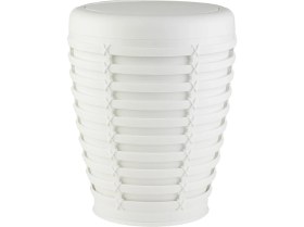 Resim Pratik 7,5 L Beyaz Döner Kapaklı Banyo ve Mutfak Çöp Kovası 