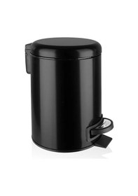 Resim Paslanmaz Elit Pedallı Çöp Kovası Siyah 3 Lt 000300-3 Siyah 