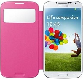 Resim Samsung Orijinal EF-CI950BPEGWW Flip Cover (Galaxy S4 ile uyumlu) pembe 