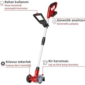 Resim Akülü Derz Temizleme Makinesi Gc-Cc 18 Li Kit Power X- (18 V, Ayarlanabilir Teleskopik Tutamak, Fırçalar, 2,0 Ah Akü ve Şarj Cihazı) 