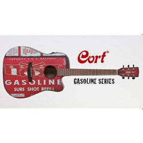 Resim Cort Ce304 Gasolıne2Bks Elektro Akustik Gitar Siyah Satin 