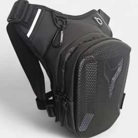 Resim Lederax Motosiklet Bisiklet Scooter Bacak Çantası Bel Çantası LD617 - Siyah 