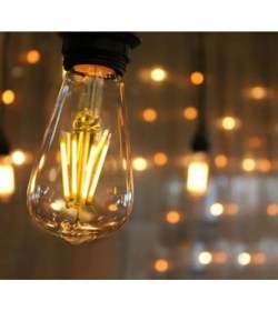 Resim Helios Rustik LED Ampül E27 Duy Armut Tipi ST64 Model 4W 