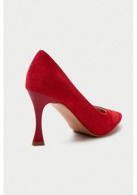 Resim Mubiano Hakiki Deri Mb970-kr Kadın İnce 9 Cm Topuklu Kırmızı Süet Stiletto & Topuklu Ayakkabı Kırmızı 