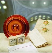 Resim Bakır Hamam Taslı Çeyizlik Banyo Seti Bakır 