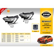 Resim AYFAR Clio 5 Sol Ön Far 2020-2023 Siyah Çıtalı Touch Model 