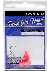 Resim Ryuji Drop Jighead Pink Uv 1.5 Gr 1 No 