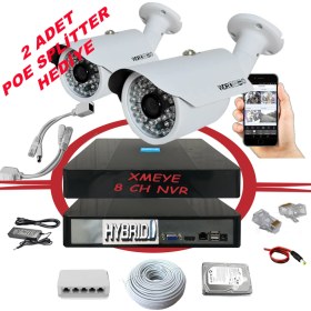 Resim Bises 2' Li 5 Mp 1940P Sensör 6 Megapiksel Sony Lens Metal Kasa Ip Güvenlik Kamerası Seti_bs 748IP 