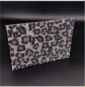 Resim Leopar Sarı Taşlı Ruhsat Kılıfı 