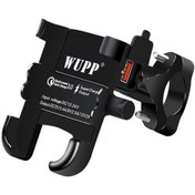 Resim Wupp Motosiklet Evrensel Qc 3.0 Usb Şarj Aleti Telefon Tutucu 12 V Su Geçirmez Ayarlanabilir Motosiklet Telefon Montaj Adaptörü Gidon Siyah 