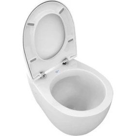 Resim Ideal Standard Stradao Clearim Kanalsız Asma Klozet (Yavaş Kapanır Ince Kapak Dahil) 