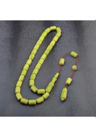 Resim Sistem Püsküllü 11x7 Mm İmzalı Sıkma Kehribar Tesbih 