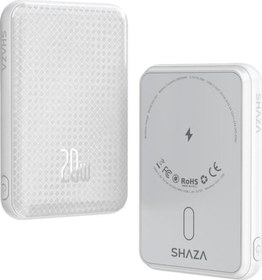 Resim Shaza 5000 Mah 20W Megsafe Hızlı Şarj Powerbank Beyaz 