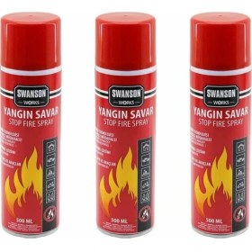 Resim Krm 3 Adet Yangın Söndürücü - Yangın Savar Sprey 500ML + 500 ml + 500 ml Ev - Ofis - Oto Araç 