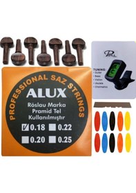 Resim Alux 0.18 Kısa Sap Bağlama Teli 5'Li Ekonomik Set 