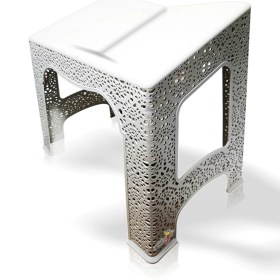 Resim M3 Decorium Büyük Işlemeli Ayaklı Desenli Kuran Mushaf Tablet Bilgisayar Incil Tevrt Nota Sehpası Rahlesi Masası 