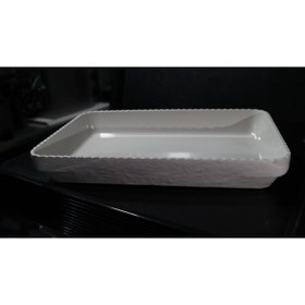 Resim Külsan Thermoset Melamin Dikdörtgen Açık Büfe Servis Tabağı 36x24 Cm 1 Adet 