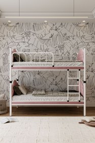 Resim ARGİMO Melis Çift Katlı Metal Ranza Ve Karyola 90x190 