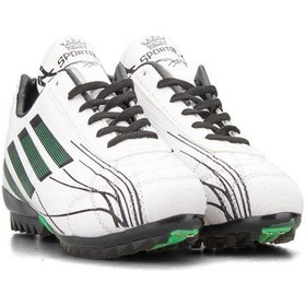 Resim Sportaç Lig Mbappe Numara 37 Genç Halı Saha Futbol Ayakkabı Beyaz Beyaz - Siyah - Yeşil 