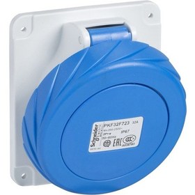 Resim Schneider 3x63A Eğik Makine Prizi 230 Volt Monofaze Ip 44 81278 