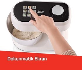 Resim Arzum AR1190 Gastroart Stand Mikser 1500W, 12 Hız Ayarı, Dahili Tartı ve Fermentasyon Özelliği, Krem 