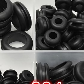 Resim 60/40/20 adet Siyah O Halka Kauçuk Yıkama Contaları Conta Grommet Assortment Kit Elektrik Contası O-Halka Contaları Araçları Seti 