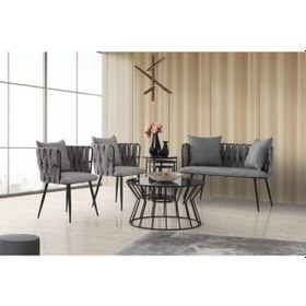 Resim Erezogullari_Mobilya Modern Bekleme Odası Ofis Oturma Grubu Mobilyası (2+1+1) 