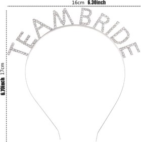 Resim Nessiworld Gümüş Kaplama Kristal Taşlı Team Bride Taç 16x17 cm 