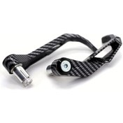 Resim Tongdashop Siyah Karbon Fiber Desenli Evrensel Motosiklet El Koruyucu Seti 