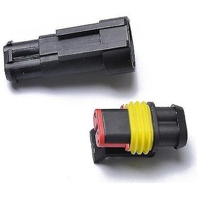 Resim Dianziye 10 Adet Su Geçirmez 2 Pinli Araç Elektrik Bağlantı Terminali Seti - Motosiklet, Araba, Tekne İçin Crimpli Konnektör Takımı 