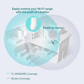 Resim Tp-Link TL-WA850RE, N300 Mbps Wi-Fi Menzil Genişletici, 1 Ethernet Bağlantı Noktalı Wi-Fi Güçlendiri 