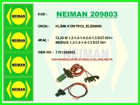 Resim Klima Kontrol Elemanı Clıo 3 1.2-1.4-1.6-2.0-1.5 Dci 2005 Modus 1.2-1.4-1.6-1.5 Dci 04 7701209803 
