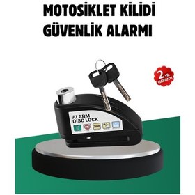 Resim Titreşim Sensörlü Alarm Disk Kilidi Motosiklet Scooter Bisiklet Çok Renkli 