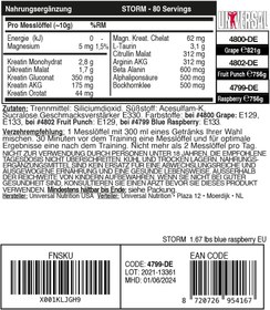 Resim Universal Nutrition Storm Powder Creatine Matrix Creatine Muscle Building 