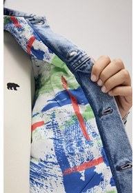 Resim Adelina Ocean Blue Kadın Denim Ceket-okyanus Mavi Denim 