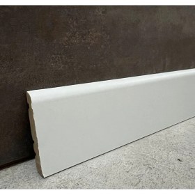 Resim By İstanbul 12.5 mt 8 cm Saten Beyaz Düz Model Finiş Folyo Laminat Parke Süpürgelik Model 10 mm F-501 