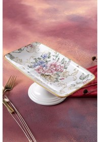 Resim Acar Rosa Ayaklı Sunum Tabağı - 28 Cm 