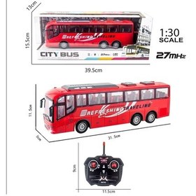Resim Şarjlı Işıklı Full Fonksiyon Uzaktan Kumandalı 1:30 Oyuncak Otobüs Kırmızı 