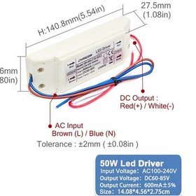 Resim Chanzon Led Sabit Akım Adaptörü 6w-50w 300ma-1500ma Güç Kaynağı, Lamba Trafo 1w Chınagümüş Gümüş 